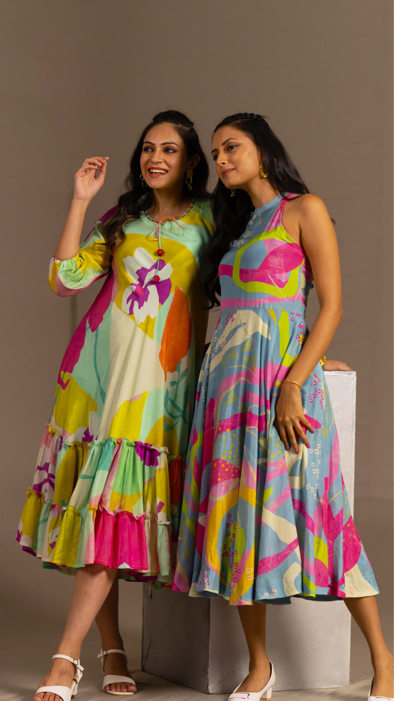 Indian Ethnic Women's Disha Slub Cotton Angrakha – THE INDIAN ETHNIC CO.